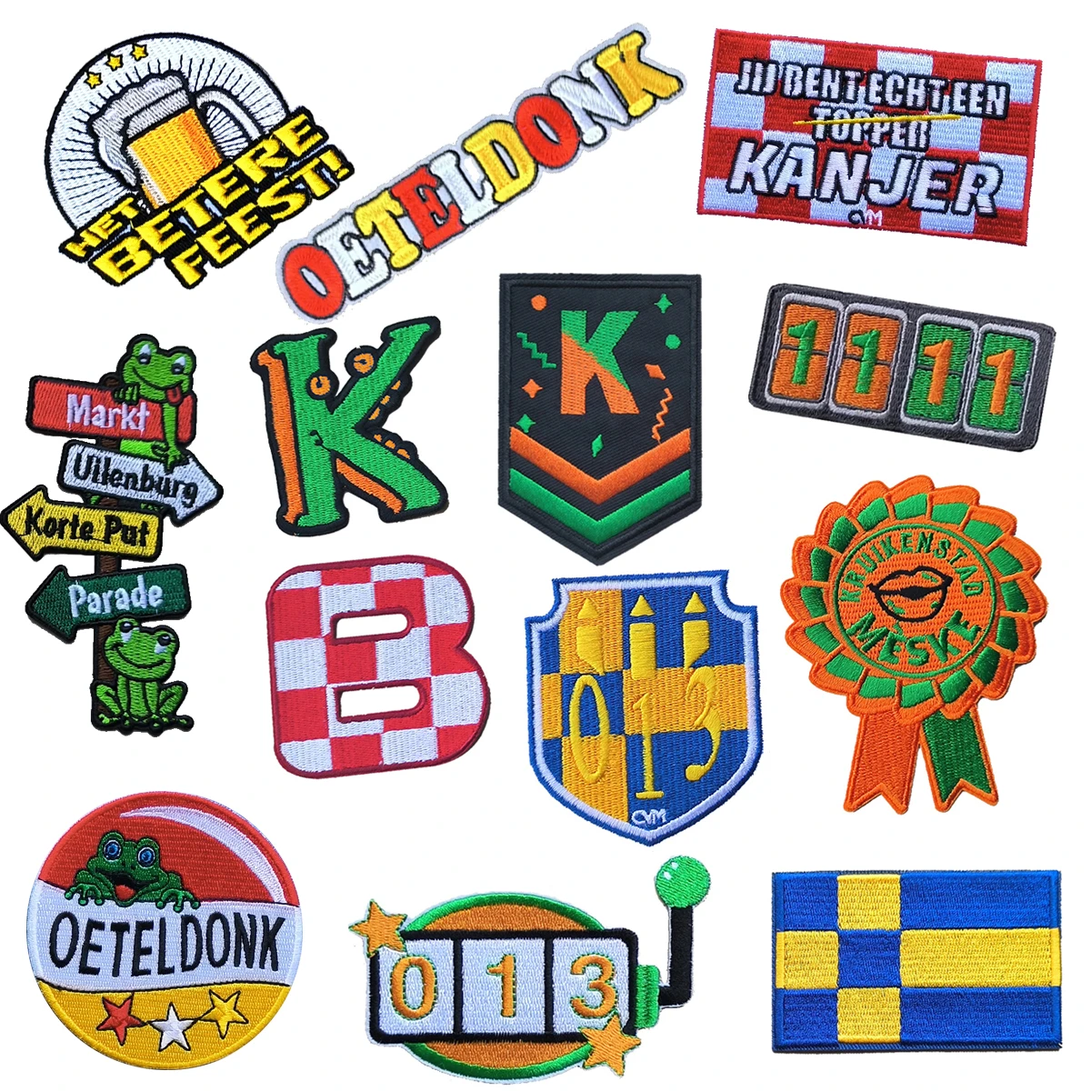 Carnival Embleem Oeteldonk Patches for Clothing Iron on Embroidered Sew Applique Kruikenstad Patch 073 Badge