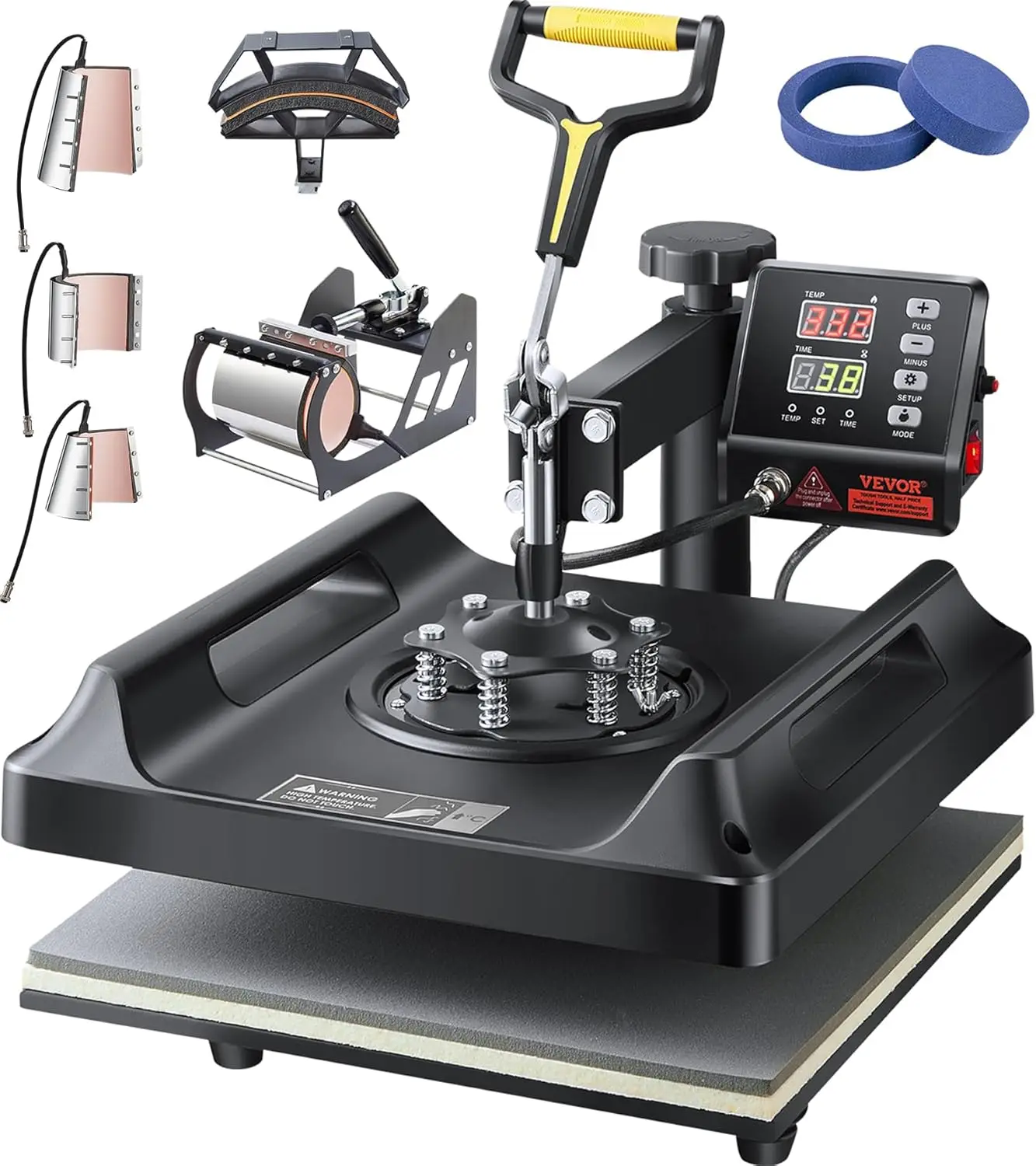 

8 in 1 Heat Press Machine 15x15 Inch, 360° Swing Away Tshirt Press, Digital Professional Sublimation Heat Transfer for T Shirts