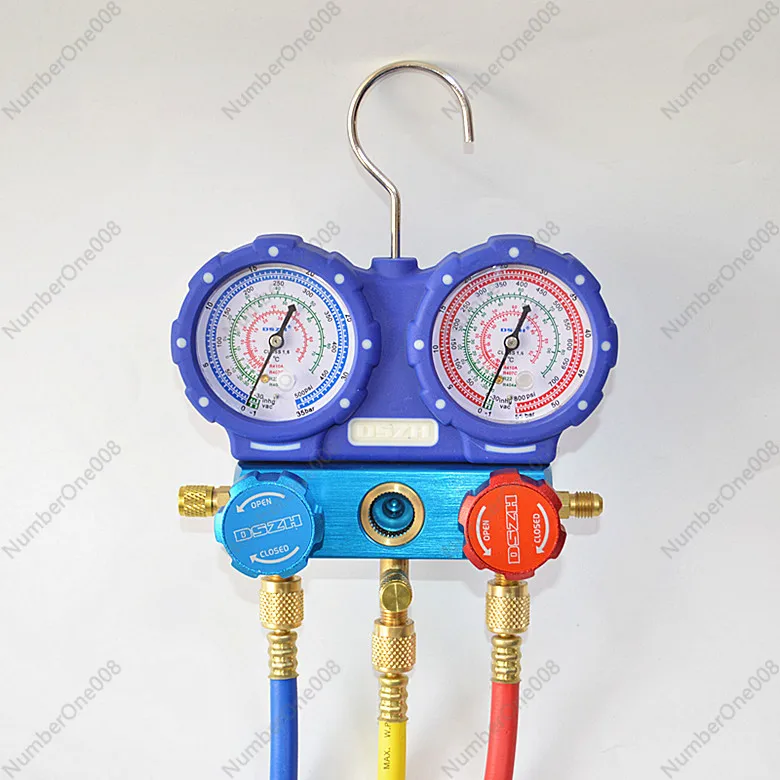 Dasheng Air Conditioning Fluorometer Set WK-P6002S Precision Anti-Collision Refrigerant Coolants Pressure Gauge