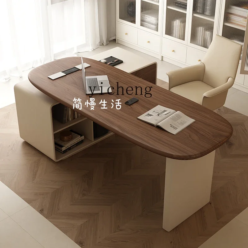 

XL Solid Wood Corner Desk Light Luxury Modern Study Desk Consultation Desk