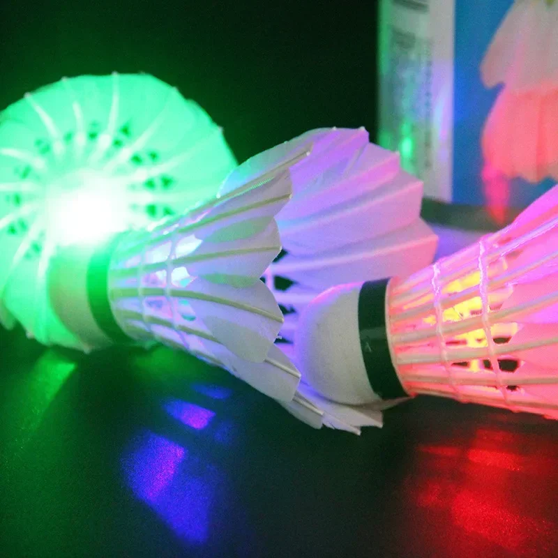 1/3/5pcs Lighting Badminton Dark Night Colorful LED Lighting Sport Badminton Light Spot Shuttle cock Accessories shuttlecock