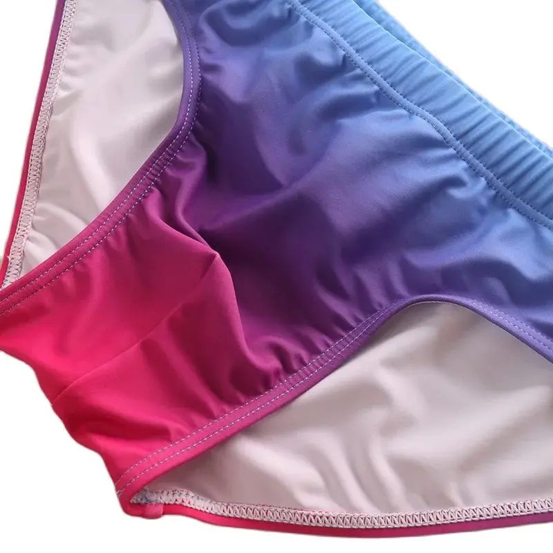 Seobean-sexy swim briefs for men, multicolor color new designGradient color swimming bikini