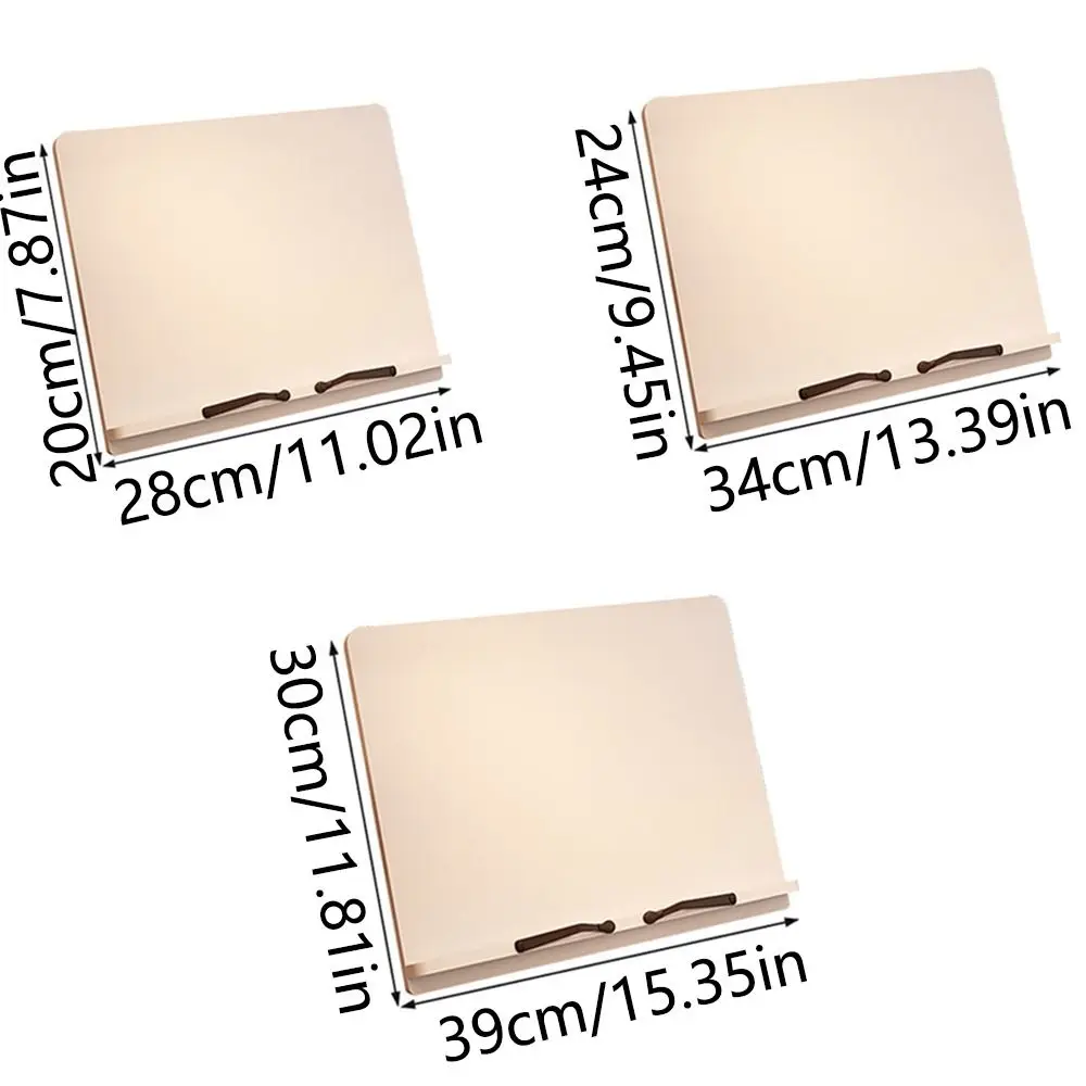 Adjustable Wood Reading Stand Multi-Position Foldable Book Holder Tray with Page Paper Clips Non-slip Reading Rest Tablet Adults