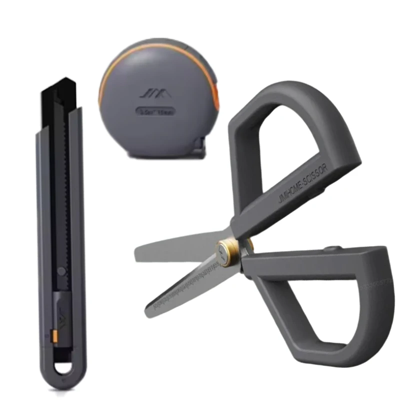  JIMIHOME Scissors Art Knife Tape Measure Adjustable Protective Sheath Precision Light Duty Office DIY Hand Tools Kit Home