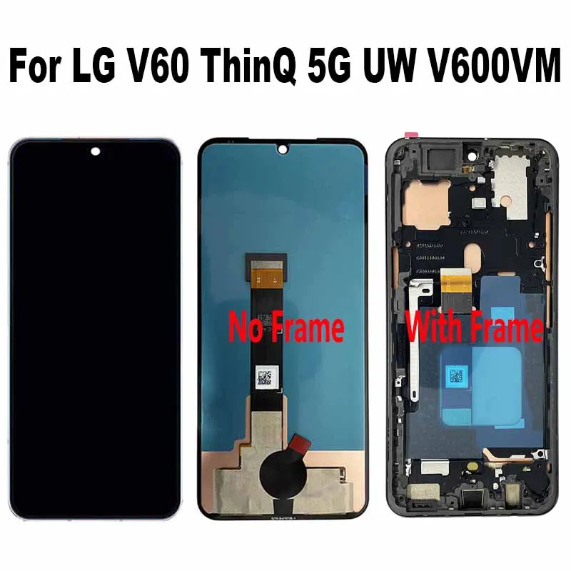 

For LG V60 V600 V605N V600TM V600EA V600QM5 A001LG L-51A LCD Display Touch Screen Digitizer Assembly For V60 ThinQ 5G UW V600VM