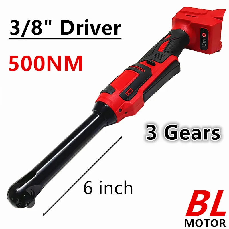For Milwaukee 18V Battery Brushless Electric Extended Ratchet Wrench 3/8