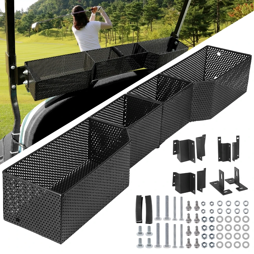 

Universal Golf Cart Central Control Foldable Split Storage Basket for EZGO RXV Club Car DS Precedent Yamaha G29 Drive2