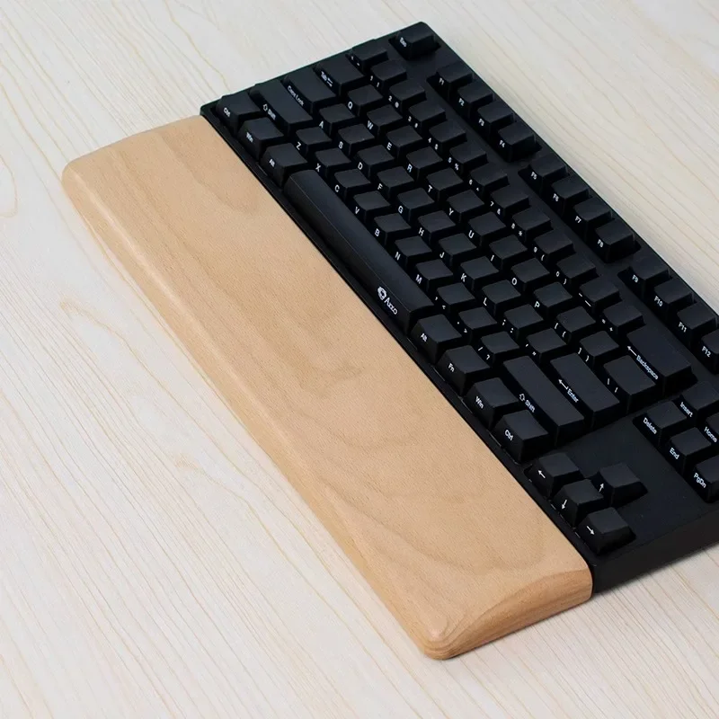 Solid Wood Wrist Rest Customized Ergonomic Solid Wood Keyboard Wrist Rest for 86/87/96/98/104/108 Gaming Mechanical Keyboards