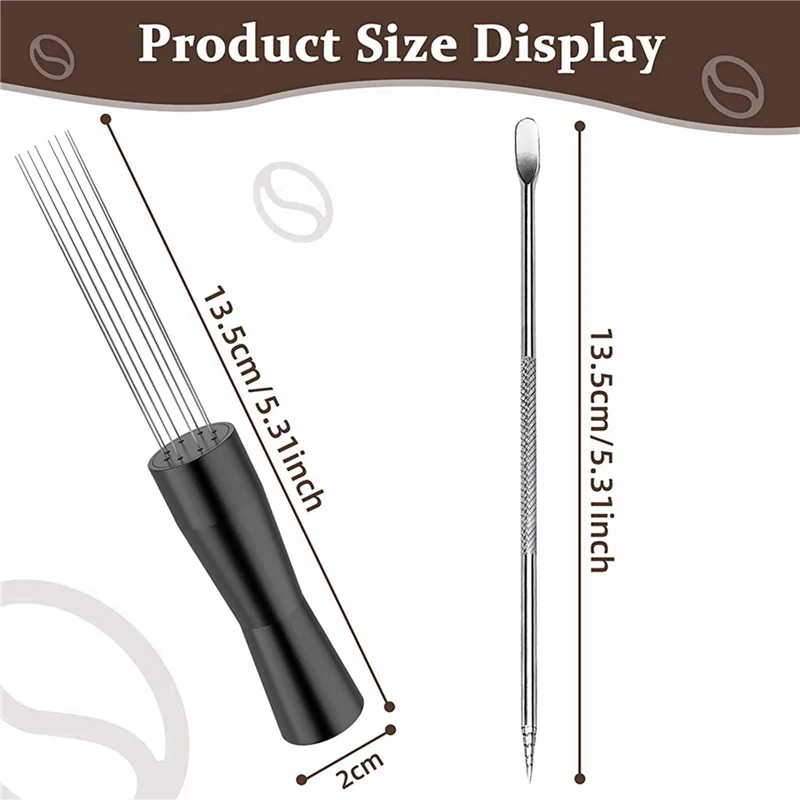 【شعبية】2X أداة تقليب قهوة اسبريسو إبرة يدوية أداة WDT أداة توزيع إبرة اسبريسو باريستا