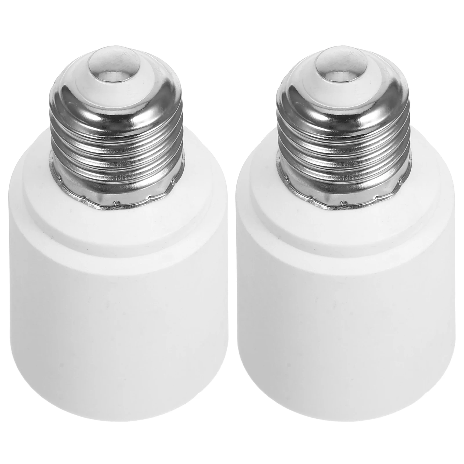 

2pcs E27 Screw Extender to E40 Bulb Socket Base Conversion Adapter Durable Reliable Safety Protection Overload Short Circuit