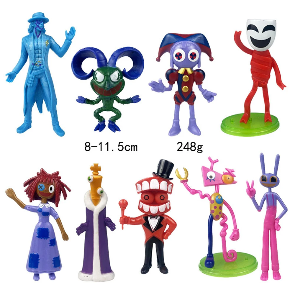 9pcs/set C Comic Anime Creative Amazing Digital Circus Pomni Jax Ragatha Zooble Figure Model Gift