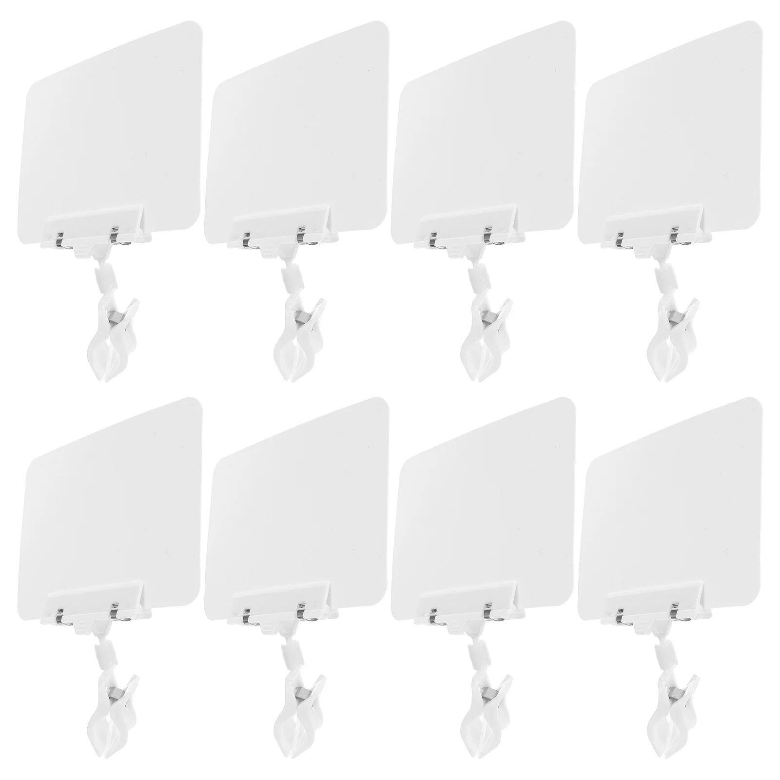 

8 set Price Tag Whiteboard Waterproof Pvc Erasable Retail Sign Holder A6 Size With Double Clamp For Shelf Display Store