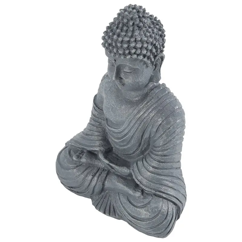 AFOURT-Vintage Garten-Buddha-Statue für Innen- und Außenbereich, Zen-Buddhismus-Figur, Skulptur, Dekoration für Zuhause, Büro und Geschäft – Detail 1