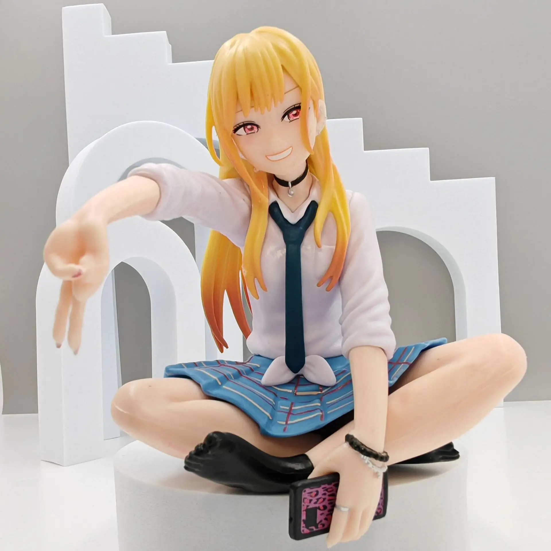 

Cute Anime Girl Sitting Doll with Changeable Dresses Handmade Decor Model for Desktop Display Collection Gift