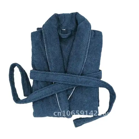 Towel Material Bathrobe Men and Women Couple Nightgown Hotel Cotton Absorbent Towel Bathrobe Winter