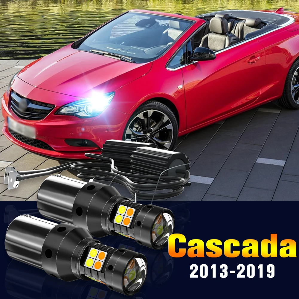 LED 듀얼 모드 방향 지시등 및 주간 주행등 DRL 램프, Opel Cascada 2013-2019 2014 2015 2016 2017 2018 액세서리, 2 개