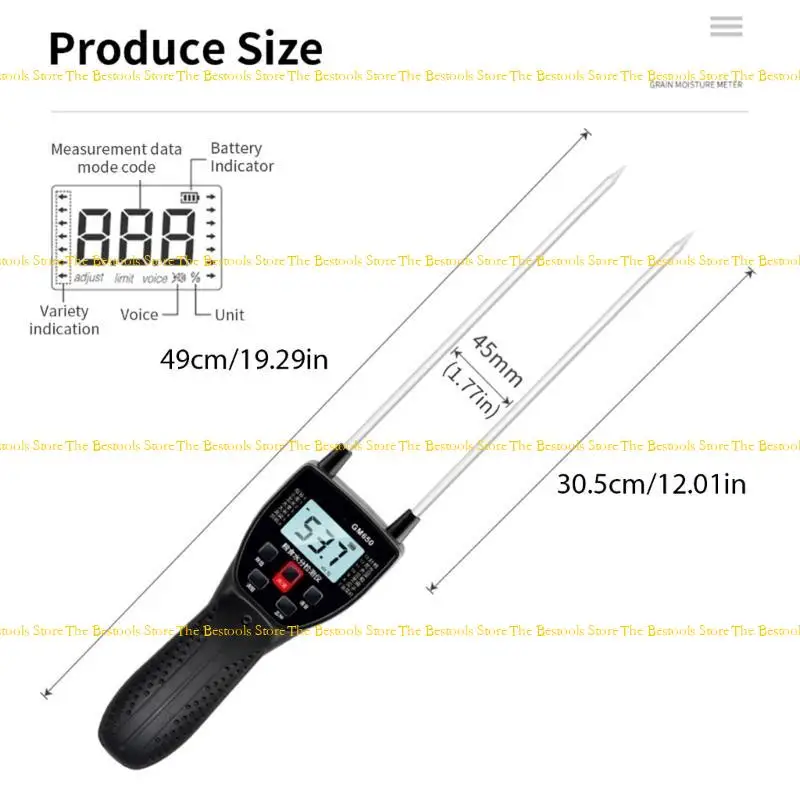 12pf LCD Display Grains Meter Digital Grains Digital Grains พร้อมการออกอากาศด้วยเสียง