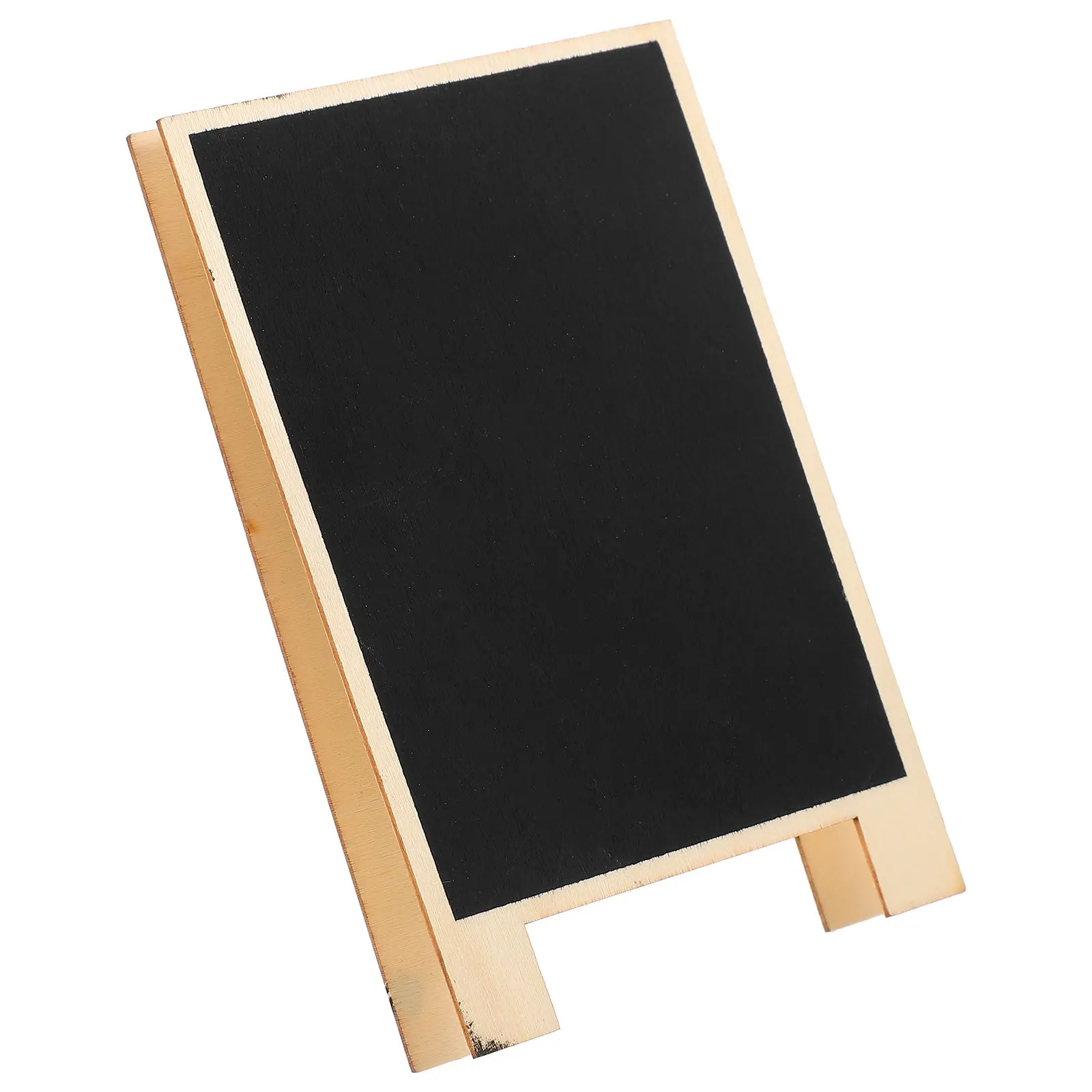 6pcs Mini Chalkboard Wooden Message Board Tabletop Sign Small Blackboard Erasable For Home Office Hotel Wedding Party Use