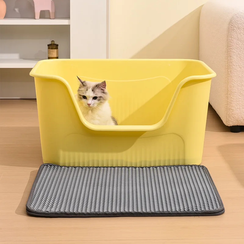 Large Size  Litter Box Enclosed Anti-Splash Odor Control Complete Set for Kittens Pet Toilet  Bathroom PP Material
