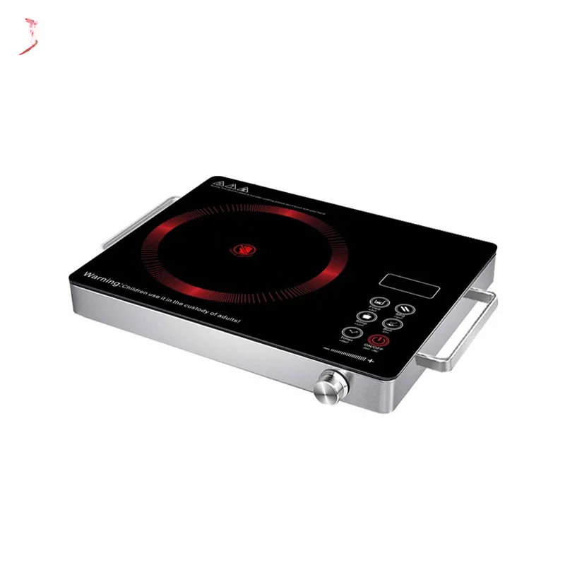 Good Quality Unpolished Crystal Glass One Burner Electric Cooktop Ceramic Hob No Radiation Energy Saving Portable In