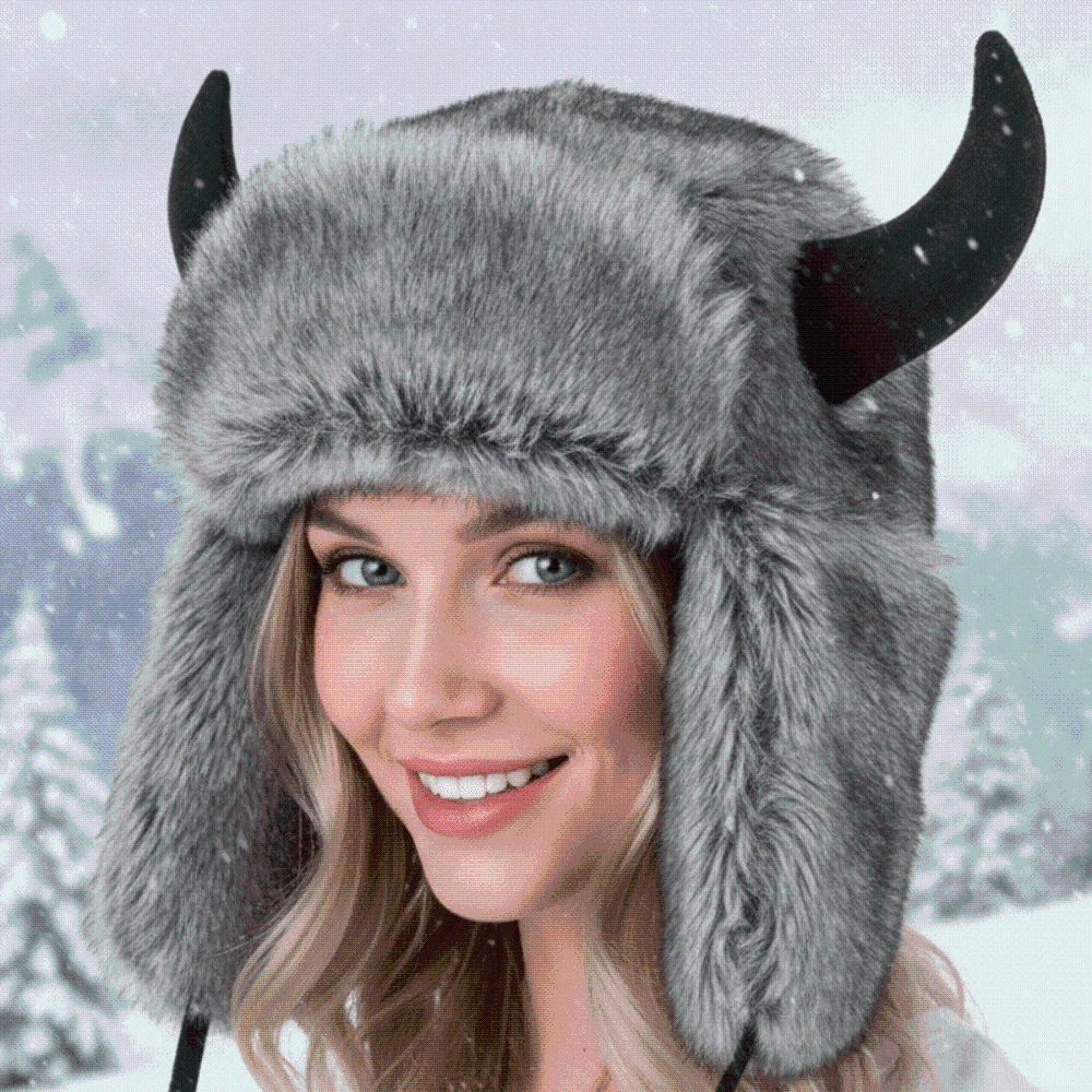 Mink Texture Faux Fur Hat Windproof Fabric Adjustable Strap Winter Trapper Caps Unisex Style Thickened Lining Ear Flap Headwear