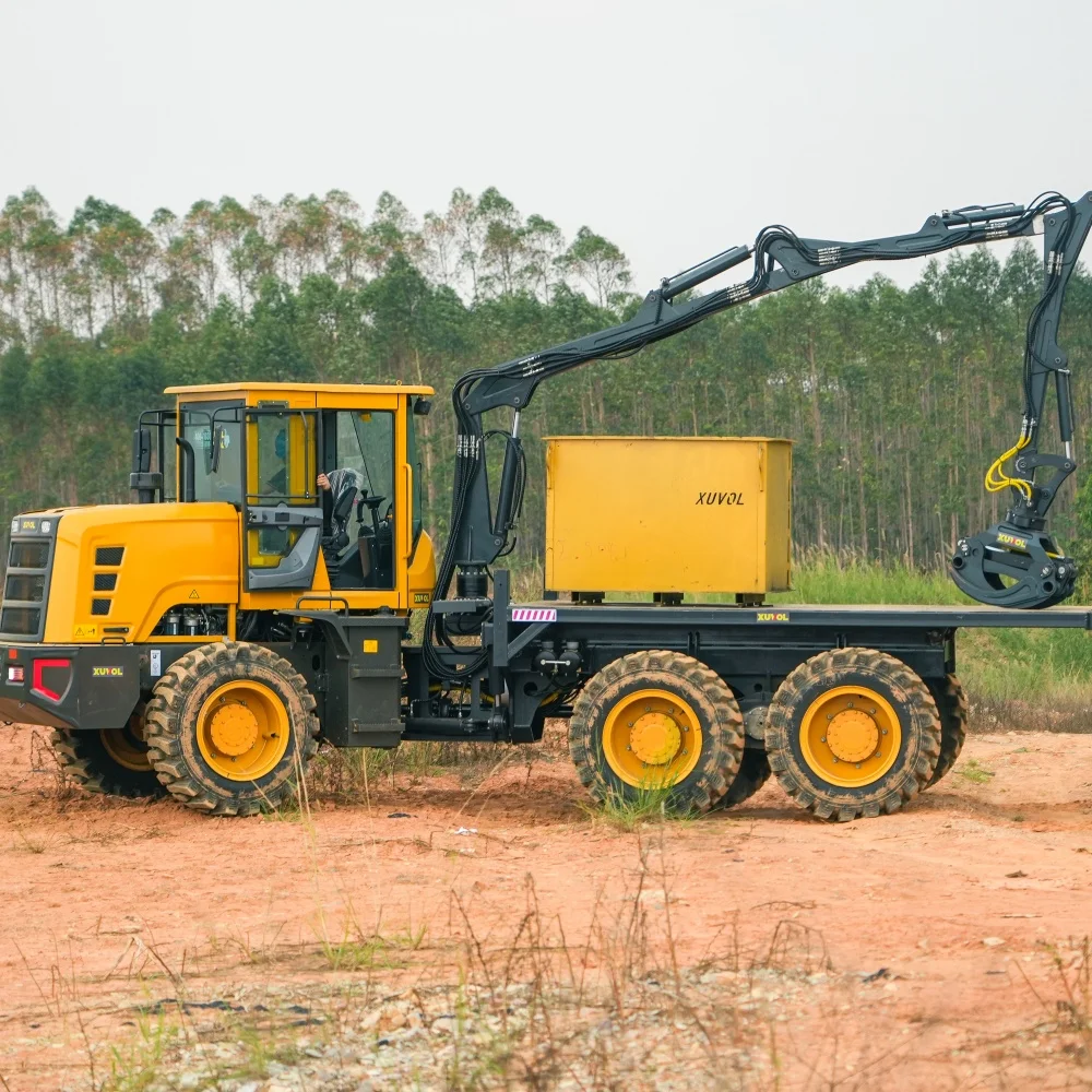 2025Macchinari per la foresteria Legno di canna da zucchero Log Fertilizzante in legname Colture materiale 6 Forwarder con ruote per uso in foresta e allevamento