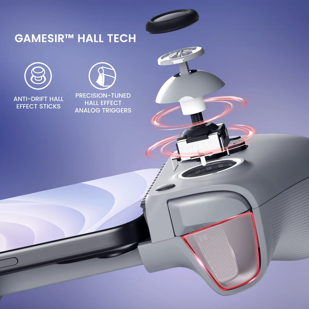 GameSir-Gamepad G8 para teléfono móvil, controlador de juegos con efecto Hall para iPhone 15, Android, juegos en la nube, Xbox, Game Pass STADIA