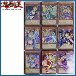 9PC/Set Anime Yu-Gi-Oh DIY ACG Black Magician Girl Boy Games Toys Birthday Gifts Board Games Collectible Card Premium Flash Card