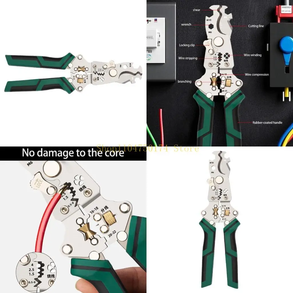 

Versatile Wire Processing Tool Ergonomic Multipurpose Wire Stripper for Electricians internet Engineers & Hobbyists top sale