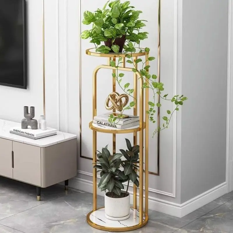 AOLIVIYA Home Outdoor Garden Plant Rack Living Room Flower Shelf Iron Balcony Dill Stand