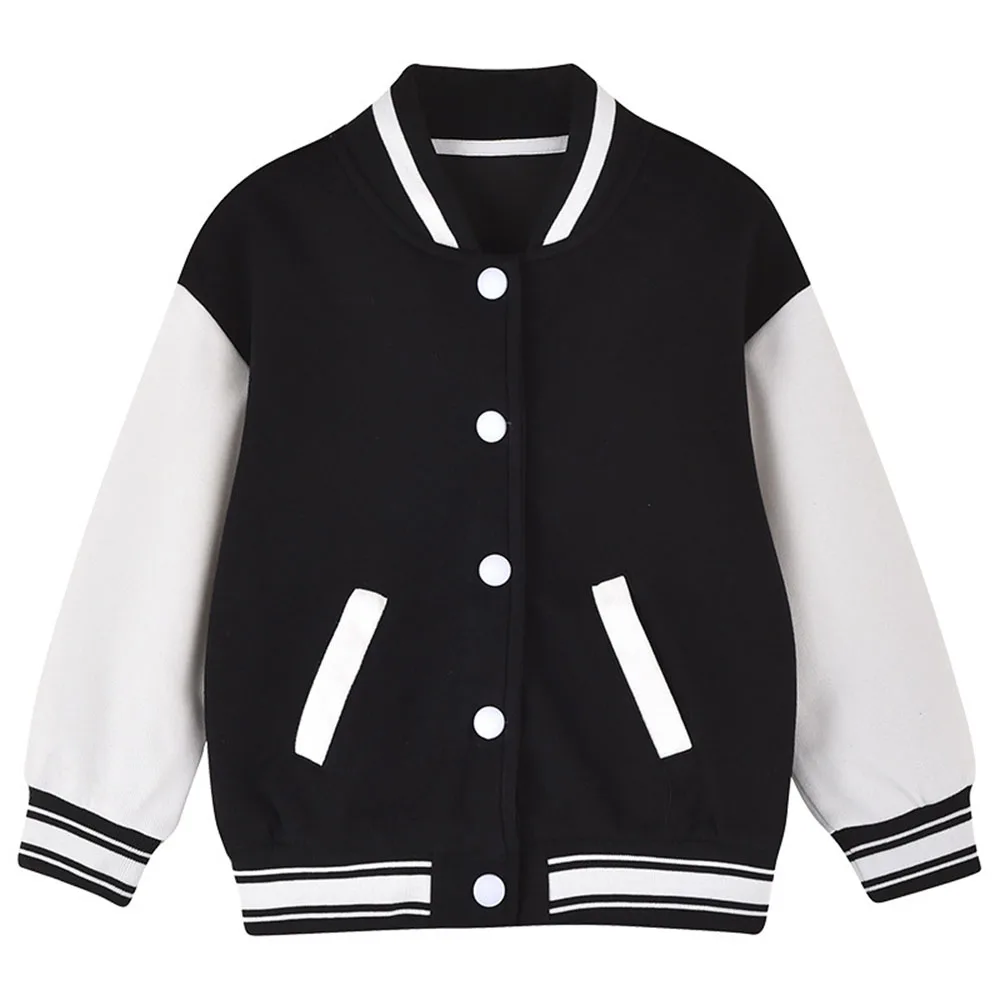 Veste d'équipe scolaire de baseball unisexe personnalisée avec nom brodé, veste de rugby pour enfants, style personnalisé, garçons et filles