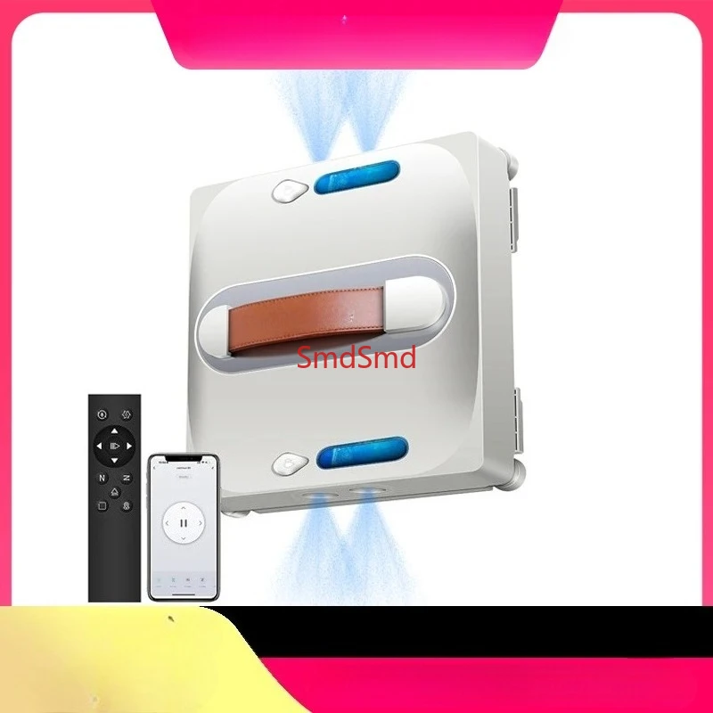 Window Cleaning Robot S11, 4-Way Water Spray, Home Glass Floor Wall Tiles Cleaner Robot, Strong Vacuum, Smart Memory