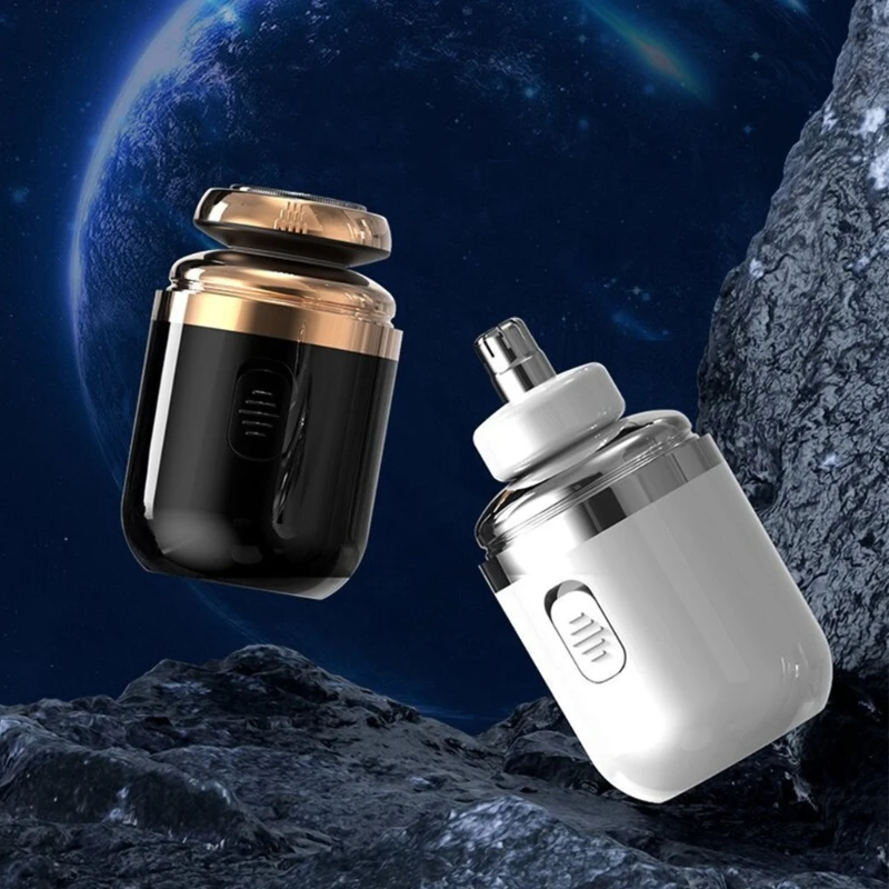 เครื่องโกนหนวดไฟฟ้า Mini Travel มีดโกนขนาดพกพาล้างทำความสะอาดได้ Beard Nose Hair Trimmer Dropship