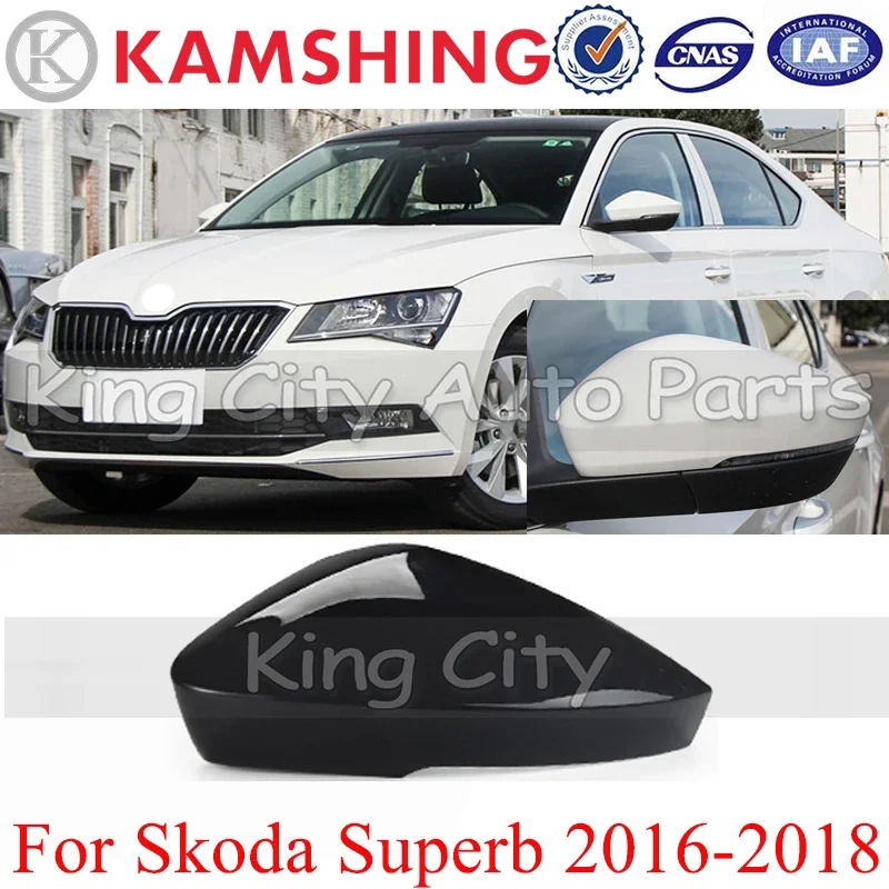 

CAPQX For Skoda Superb 2016 2017 2018 Car accessories Side rearview Mirror cover rear view mirror Lid shell outside housing case