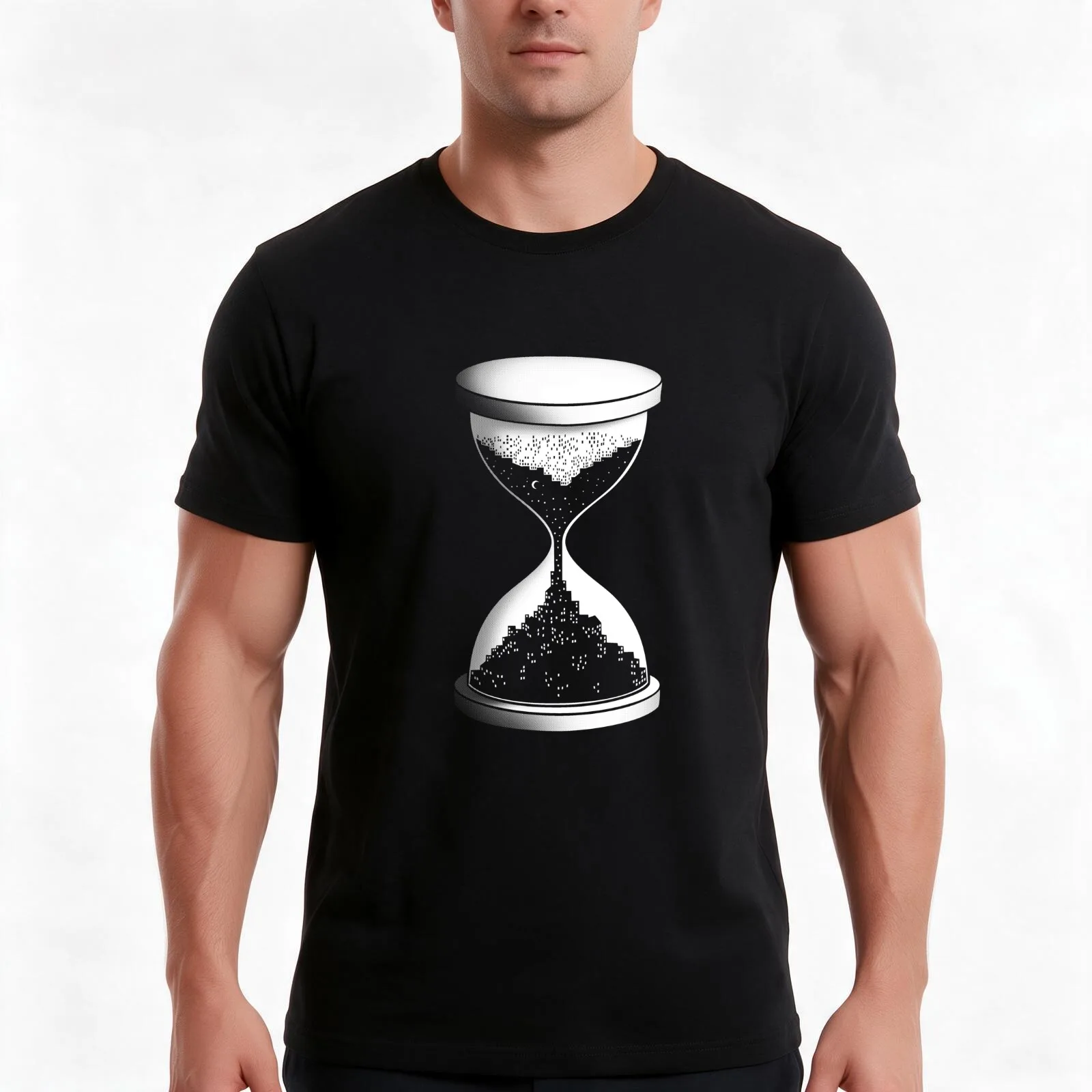 Sands of Time T-Shirt Summer Casual Cotton Tee Oversized Streetwear Tops Vintage Graphic Print Loose Fit Short Sleeve