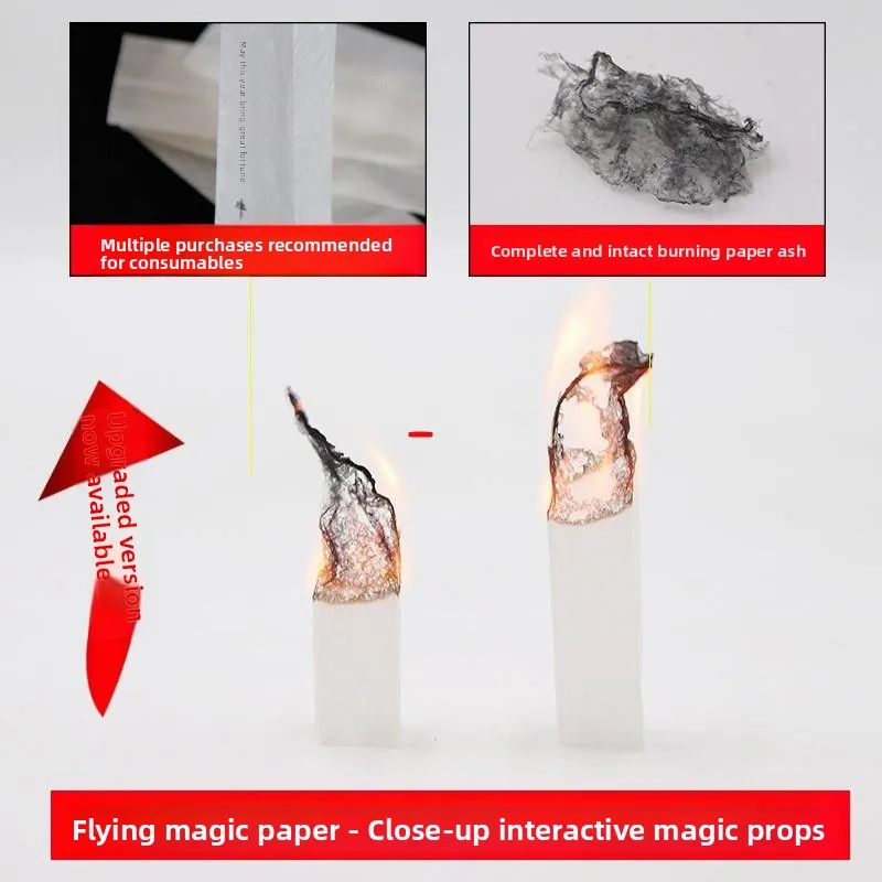Fire Control Magic Flying Video Shooting Props Ghost Paper Floating Upward Magic Tricks Fire Burning Illusions Performance Tools