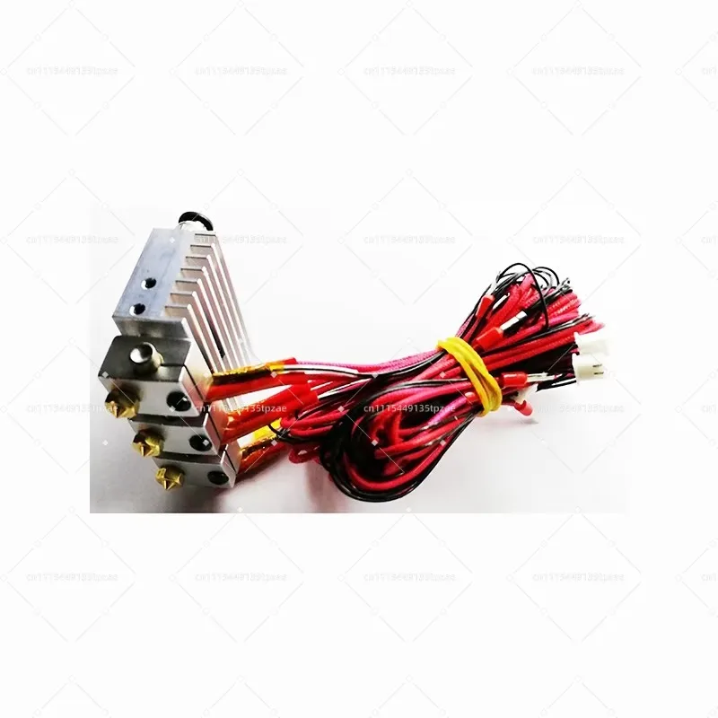 HE3D Hotend Triple Nozzle for 3D Printer Extruder, 3 In 3 Out Nozzle Assembly Kit
