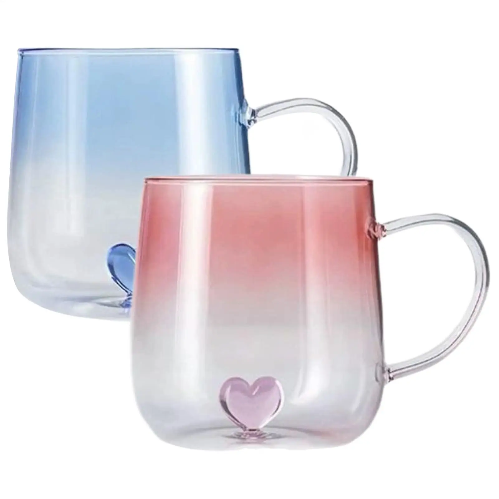 Herzwärmende Tasse für Paare, beständig, Tee, Bierkrug, Kaffee, Milch, Zitronensaft, Tasse, Glasbecher, Frühstück, Milchbecher, Trinkbecher
