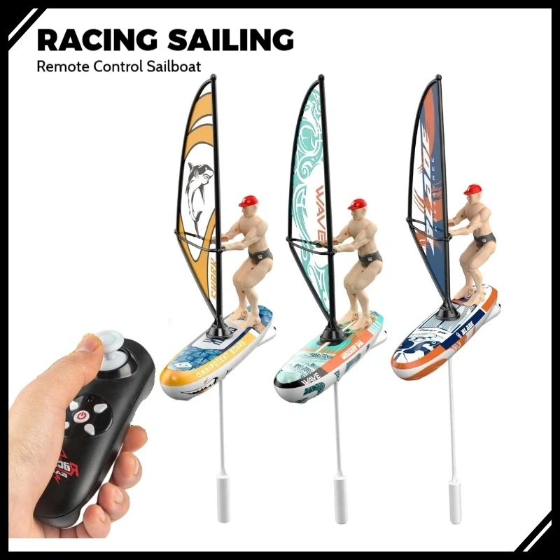 2,4G Mini RC Segelboot Hochgeschwindigkeits-Elektro-Rennboot Pool Fernbedienung Schiff Wasser Spielzeug für Kinder Indoor Outdoor Spielen