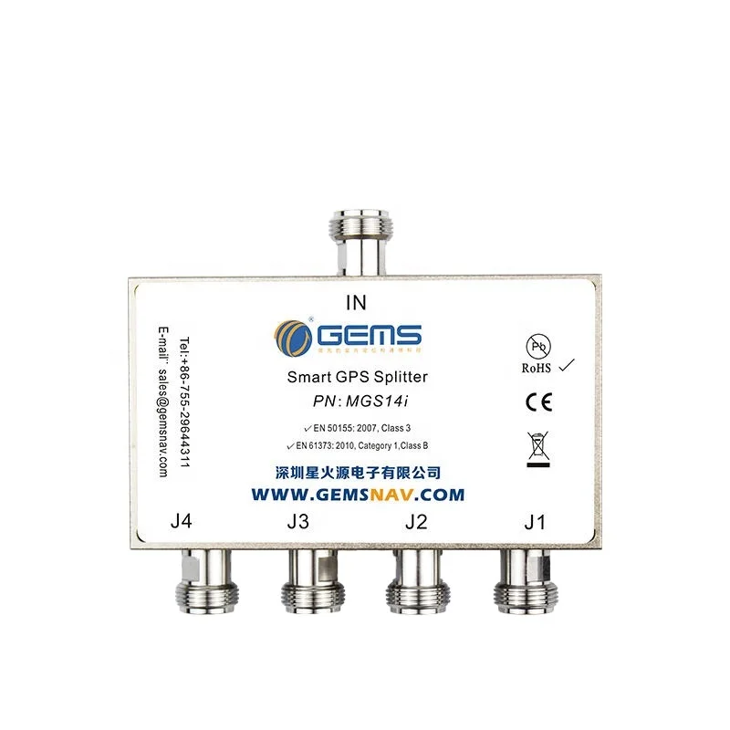4 Way GPS and GNSS Active Antenna Splitter MGS14 | MGS14i