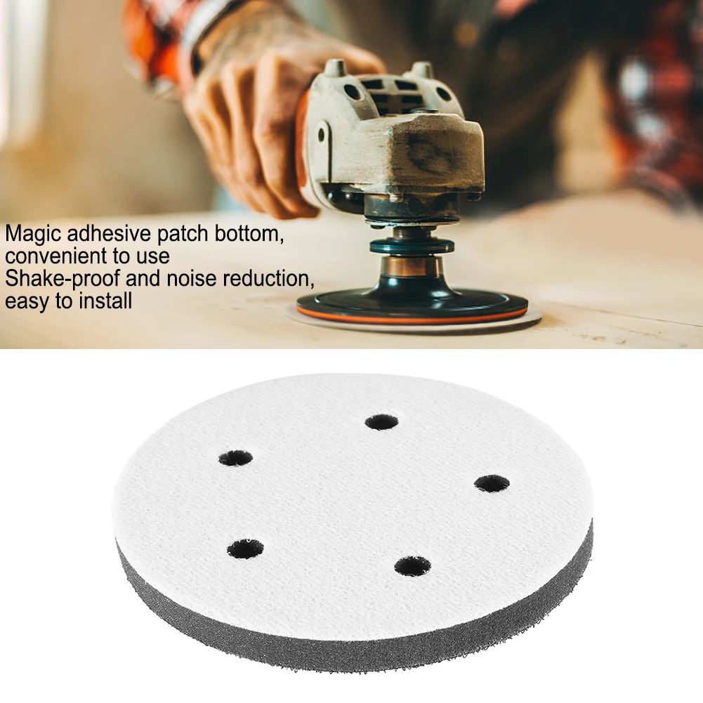 Soft Sanding Interface Pad Soft Sponge Sanding Pads 125mm Diameter Soft Buffer Sponge Interface Cushion Pad for Sanding Pads