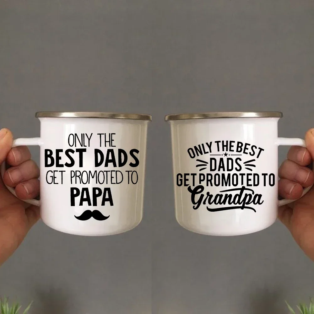 Pregnancy Announcement Mugs Fathers Day Gifts Only The Best Dads Get Promoted To Grandpas Coffee Mug for New Grandfather