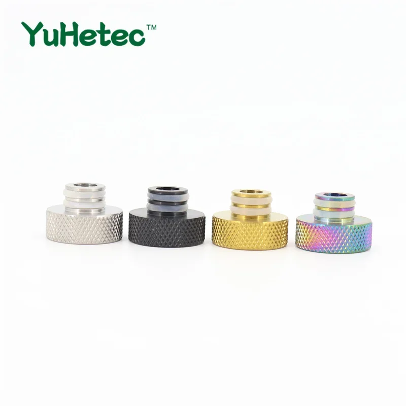 1 PC 510 ถึง 810 เคล็ดลับหยดสแตนเลสอะแดปเตอร์ปากเป่าความร้อน-ป้องกันถังอุปกรณ์เสริมเงินสีดําสีเหลือง Rainbow