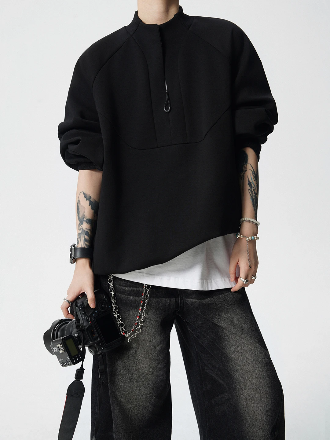 

Cleanfit American Sle Hoodie Men's Heavyweight Mamba Cotton Trendy High Street Loose Fit Long Sve Zipper Design Comforta...