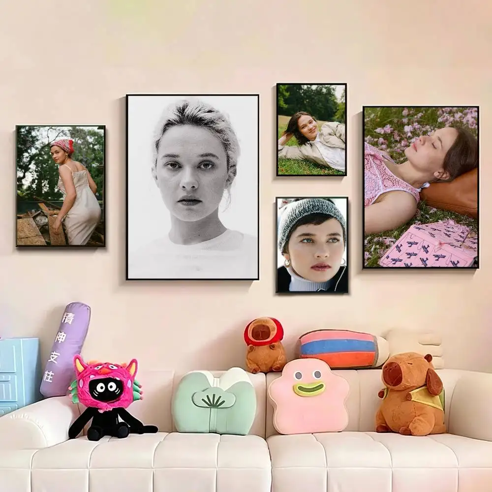Cailee Spaeny Actress Poster Waterproof Wall Art Sticker For Bar Living Room Vintage Decor