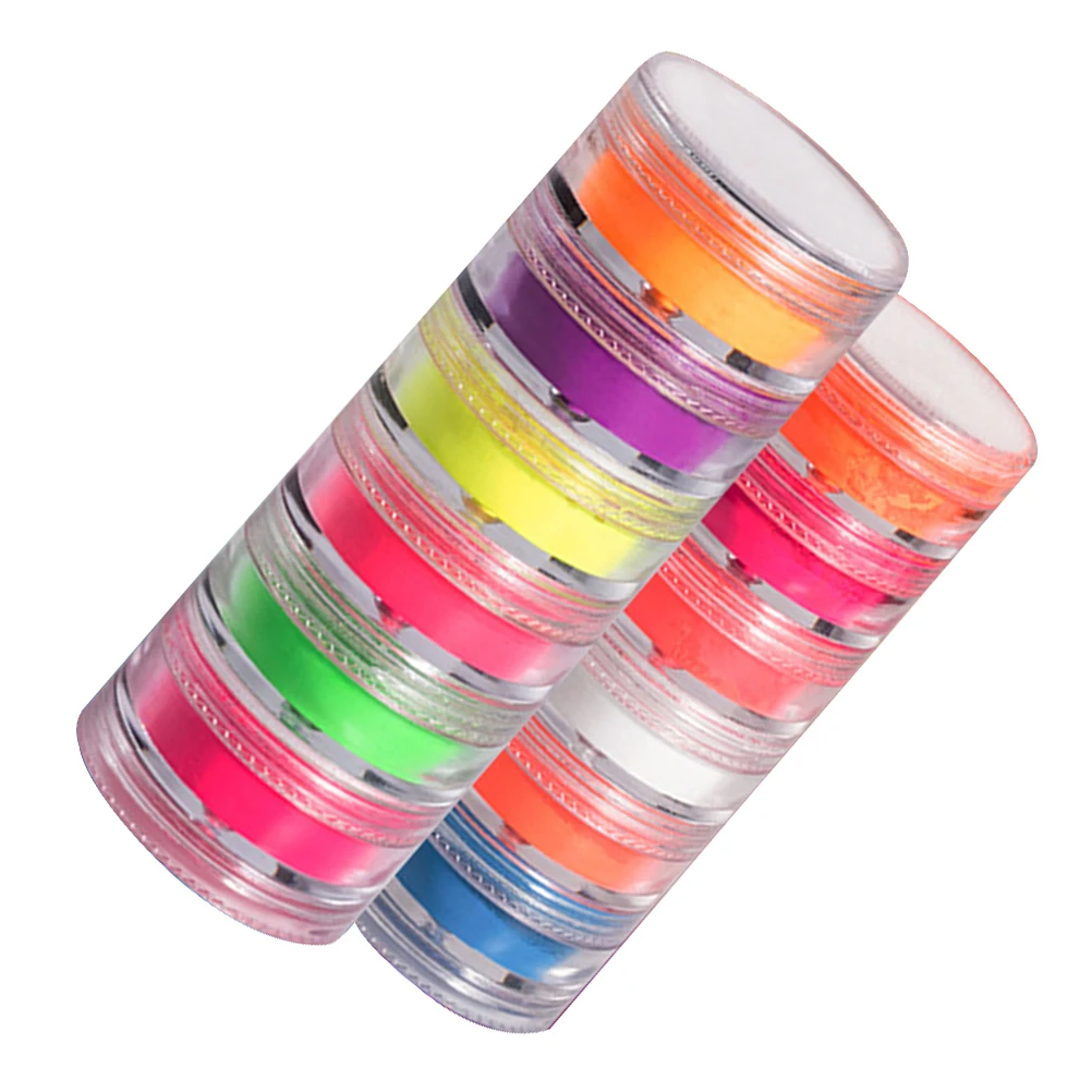 Ensemble de poudre acrylique à paillettes pour ongles, 12 boîtes, multicolore, scintillante, pour le maquillage du Festival, usage quotidien, vernis Gel Uv, décoration pour Nail Art