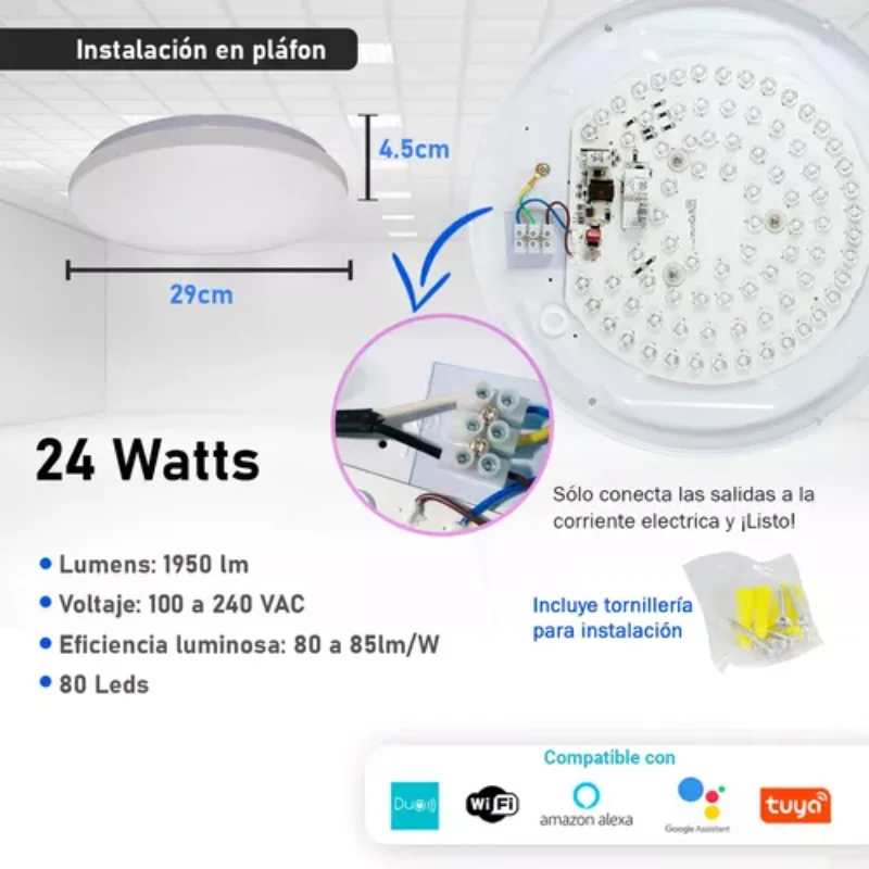 Ceiling Light  WiFi 24W Alexa// Yellow Ceiling Light