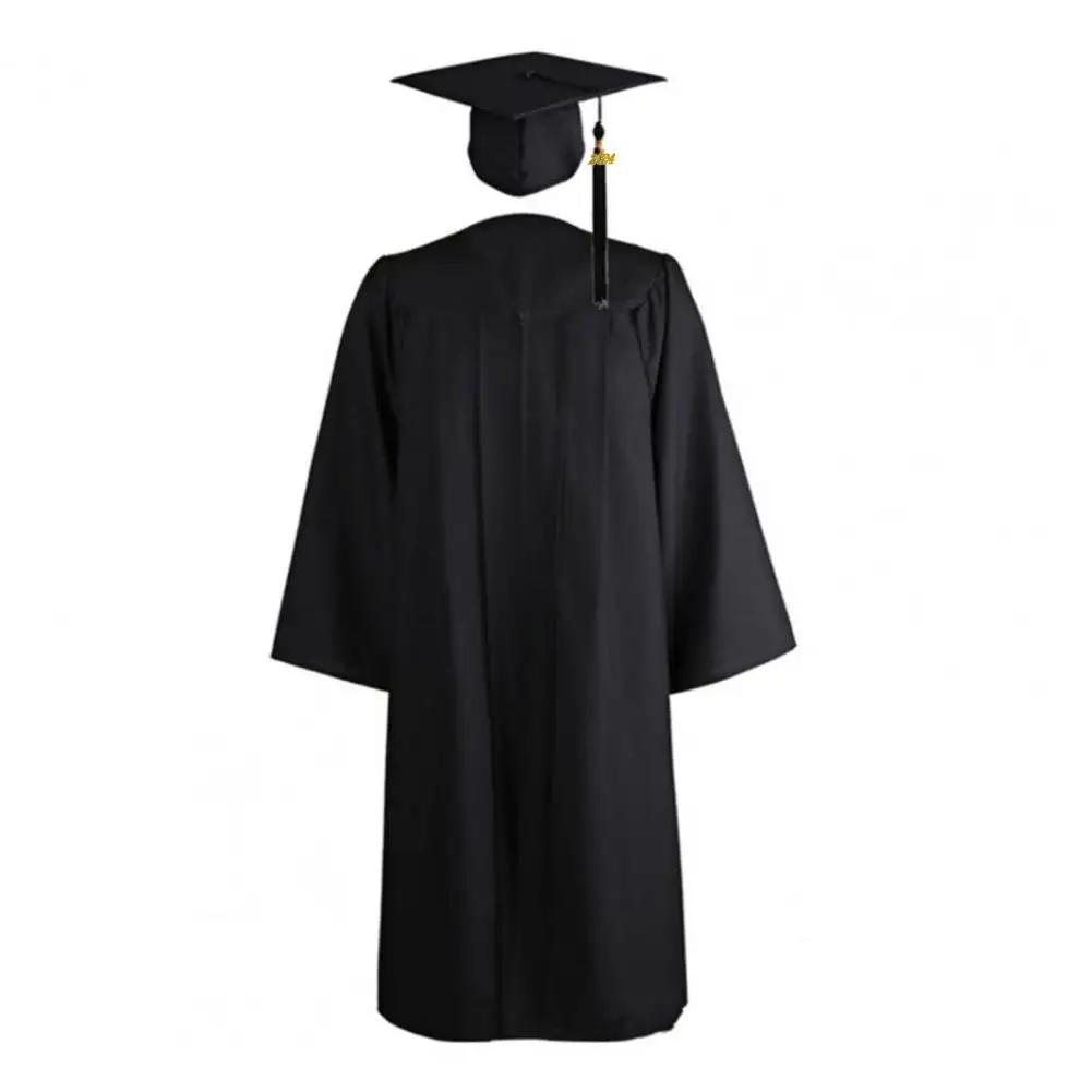 3Pcs/Set Graduates Uniform Cosplay Student Korean Japanese Graduation Gown Hat Tassel Pendant Set Bachelor Robe Hat