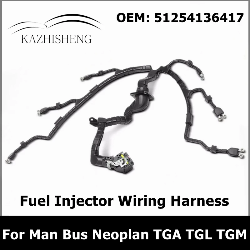Fuel Injector Wiring Harness for Man Bus Neoplan TGA TGL TGM TGS 51254136417 51254136055