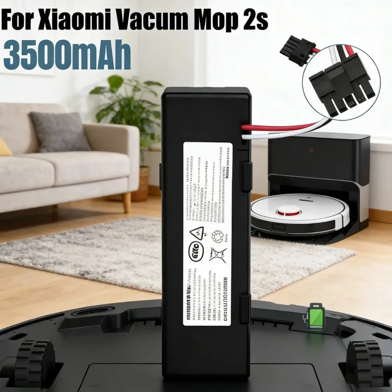 

High Quality 14.4V 2600mAh Li-Ion Battery Reliable Spare for Xiaomi Mijia Mop 2S Pro P STYTJ02YM XMSTJQR2S Vacuum Cleaner